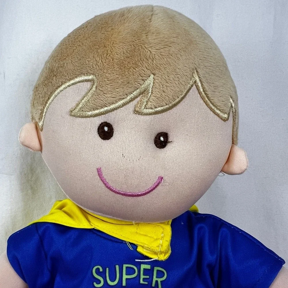 Baby Ganz Super Big Brother Plush Boy Doll Small Blue Red Good Superhero Cape